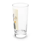 4628 - 萬屋 -の襟付き黒猫 Long Sized Water Glass :right