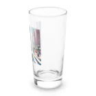 Artful Whiskersの一人旅の少女 Long Sized Water Glass :right