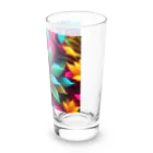 ポンキチはうすのカラフルフラワー..色鮮やかな花 Long Sized Water Glass :right