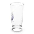 raio-nの白背景の和風夜景 - 月と梅と鶴 Long Sized Water Glass :right