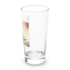 cat(゜))<<のパラシュートする猫 Long Sized Water Glass :right