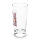 お茶目なドット絵のドット絵サンタさん Long Sized Water Glass :right
