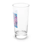 saqui.comの青ベースのインド柄 Long Sized Water Glass :right