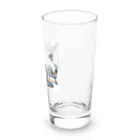 ピクセル堂のモダンレトロ：スタイリッシュなピクセル猫 Long Sized Water Glass :right