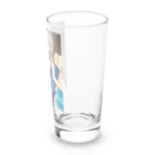 AIオリジナルイラスト　美女男子の金髪で美人な彼女 Long Sized Water Glass :right