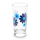 kazeou（風王）のレトロ風花(8枚)青・水色 Long Sized Water Glass :right