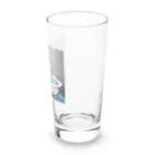 wakuwaku26のお風呂に入るボス猫 Long Sized Water Glass :right