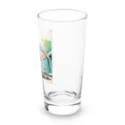 barisukaのスケートボードをする女性 Long Sized Water Glass :right