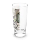 junpeiganba07の街の中を自転車で走るパンダ Long Sized Water Glass :right