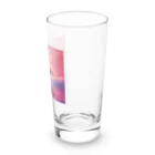 キャリーのサンセットビーチのピンクイルカ Long Sized Water Glass :right