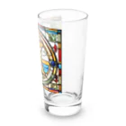 alphabet stained glassのstained glass K Long Sized Water Glass :right