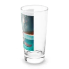 猫と紡ぐ物語のイルカと猫が海を共に泳ぐ異種間の絆が存在 Long Sized Water Glass :right