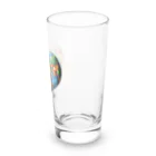 KULIEITAの地球の日　Earth day 地球　ハート　ブルー Long Sized Water Glass :right