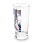 あなたに夢中の黒いビキニの女の子2（青髪Ｖｅｒ．） Long Sized Water Glass :right