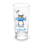 もぺのWord Pixelart “CAT“ ミケ Long Sized Water Glass :right