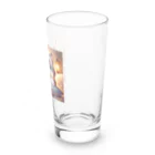 TomaTracksの骨をくわえた猫ちゃん Long Sized Water Glass :right