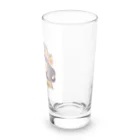 moanaの水彩画　花冠の少女 Long Sized Water Glass :right