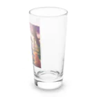 ノートニーの女の子と動物、眺める夕日 Long Sized Water Glass :right