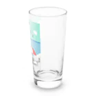 エマメ本舗のオッドアイの白猫エマメちゃんグッズ Long Sized Water Glass :right