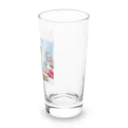 チワワ愛好家ショップの🐾まかろんチワワの小さな大冒険🏡💕 - 家族との絆を深める物語 Long Sized Water Glass :right