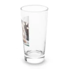 feliceのごはんを食べている猫 Long Sized Water Glass :right