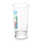 Lee17のサーフィンする柴犬 Long Sized Water Glass :right