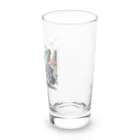 momonekokoの岩場の上で華やかに舞う蝶と咲き誇る花々 Long Sized Water Glass :right