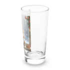 Colorful Canvasの窓辺でクッキーを食べるリス Long Sized Water Glass :right