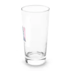 ganeshaのトライアスロンに参加する白黒のゴリラ Long Sized Water Glass :right