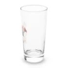 Y m @Y's shopの猫とカーネーション Long Sized Water Glass :right