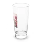 Y m @Y's shopの猫とダリア Long Sized Water Glass :right