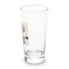 atu-daruma77のウクレレを持つアフロヘアのかわいい成長 Long Sized Water Glass :right