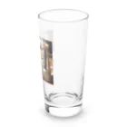 oz-chanの袋に入り込んで遊んでいる猫 Long Sized Water Glass :right