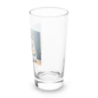 nekoと鉄の水を飲んでいる猫 Long Sized Water Glass :right