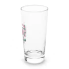 ピンクリボンの薔薇髑髏01 Long Sized Water Glass :right