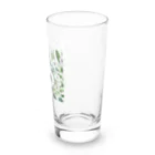 アミュペンの数学的で洗練されたデザインの白と緑の花 Long Sized Water Glass :right