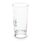 アミュペンの数学的なデザインを持つ緑と白の花 Long Sized Water Glass :right