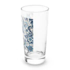 使いやすいデザインがいいね！のお花のバティック柄 ブルー Long Sized Water Glass :right