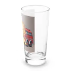 ganeshaの可愛いライオンとおもちゃの消防車 Long Sized Water Glass :right