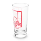 knockin-bluesの暖炉の灯入れ猫(赤) Long Sized Water Glass :right