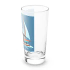 ganeshaのおもちゃのヨットでかわいいペンギンに出会おう Long Sized Water Glass :right