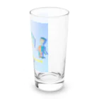 Tamon-TamonのLove & Peace ブルードット Long Sized Water Glass :right