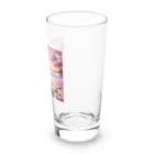 yunakiziの夕日の中シーガラスで遊ぶ子猫 Long Sized Water Glass :right