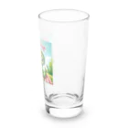 まんじゅ王国の贅沢なピクニックを楽しむ愛らしいヘビ Long Sized Water Glass :right