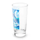 snow-birdの海で遊ぶイルカたちの楽しい風景 Long Sized Water Glass :right