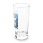 SUZURI56のドット絵ノコギリザメ Long Sized Water Glass :right