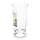 cute in cool shopの跳ねているウサギ Long Sized Water Glass :right