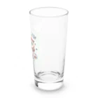 まんじゅ王国のフクロウがボールを蹴っているかわいい姿！ Long Sized Water Glass :right