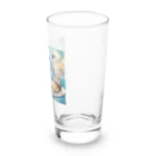 HIROYAN5935のドーナッツ好きのイルカのクーちゃん Long Sized Water Glass :right