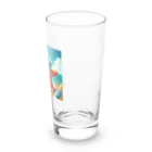 KIglassesのサングラスをかけた笑顔のヒトデ - 海の陽気な仲間！ Long Sized Water Glass :right